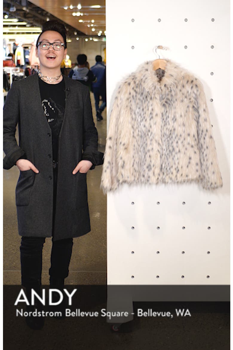 Patsy Snow Leopard Faux Fur Jacket video