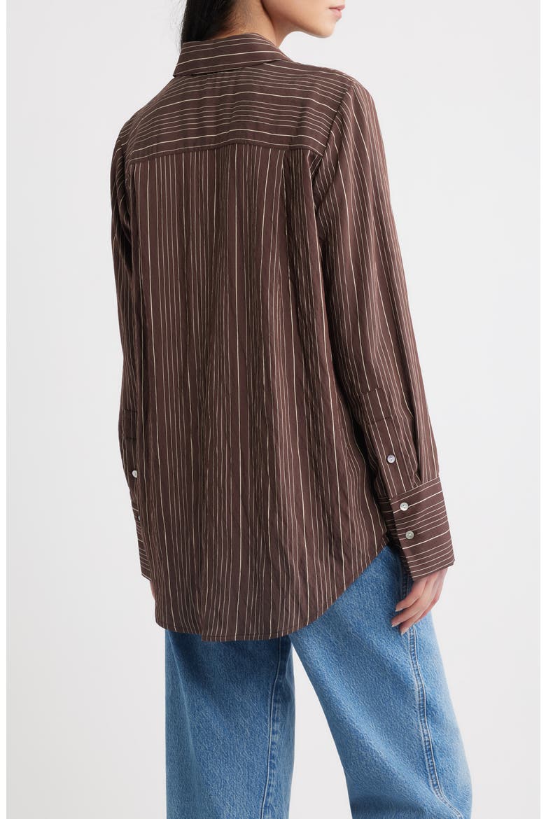 Beck Striped Button-Front Shirt, Alternate, color, CHICORY STRIPE