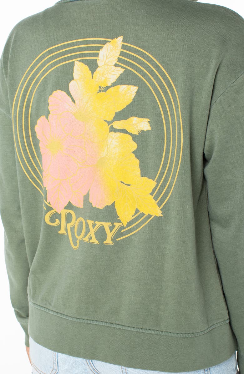 Roxy Sweet Rhythm Full Zip Hoodie, Alternate, color, Agave Gree