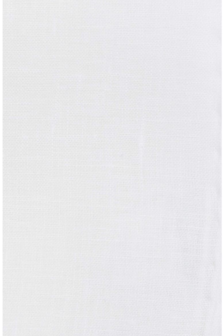 Solid Linen Pocket Square, Alternate, color, WHITE