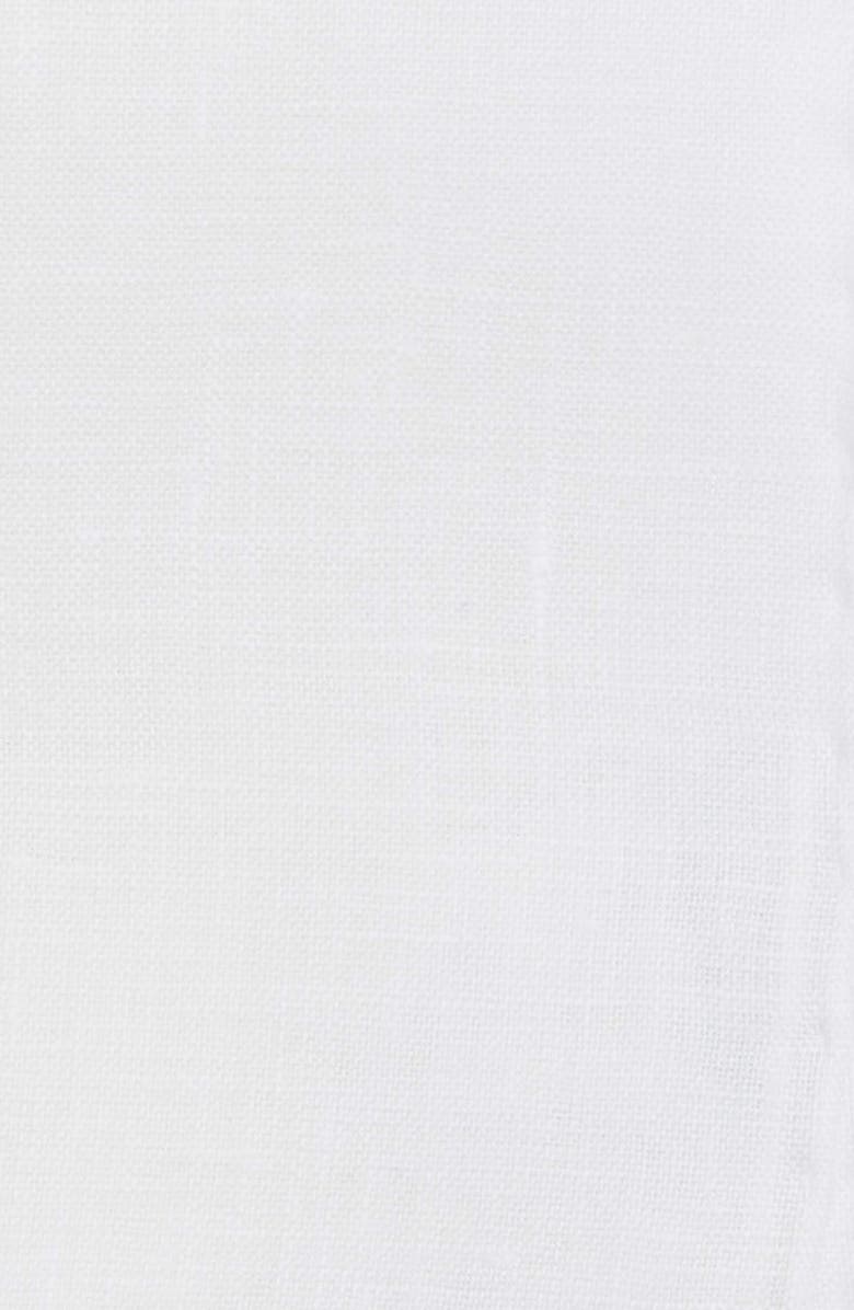 Eton Solid Linen Pocket Square, Alternate, color, White