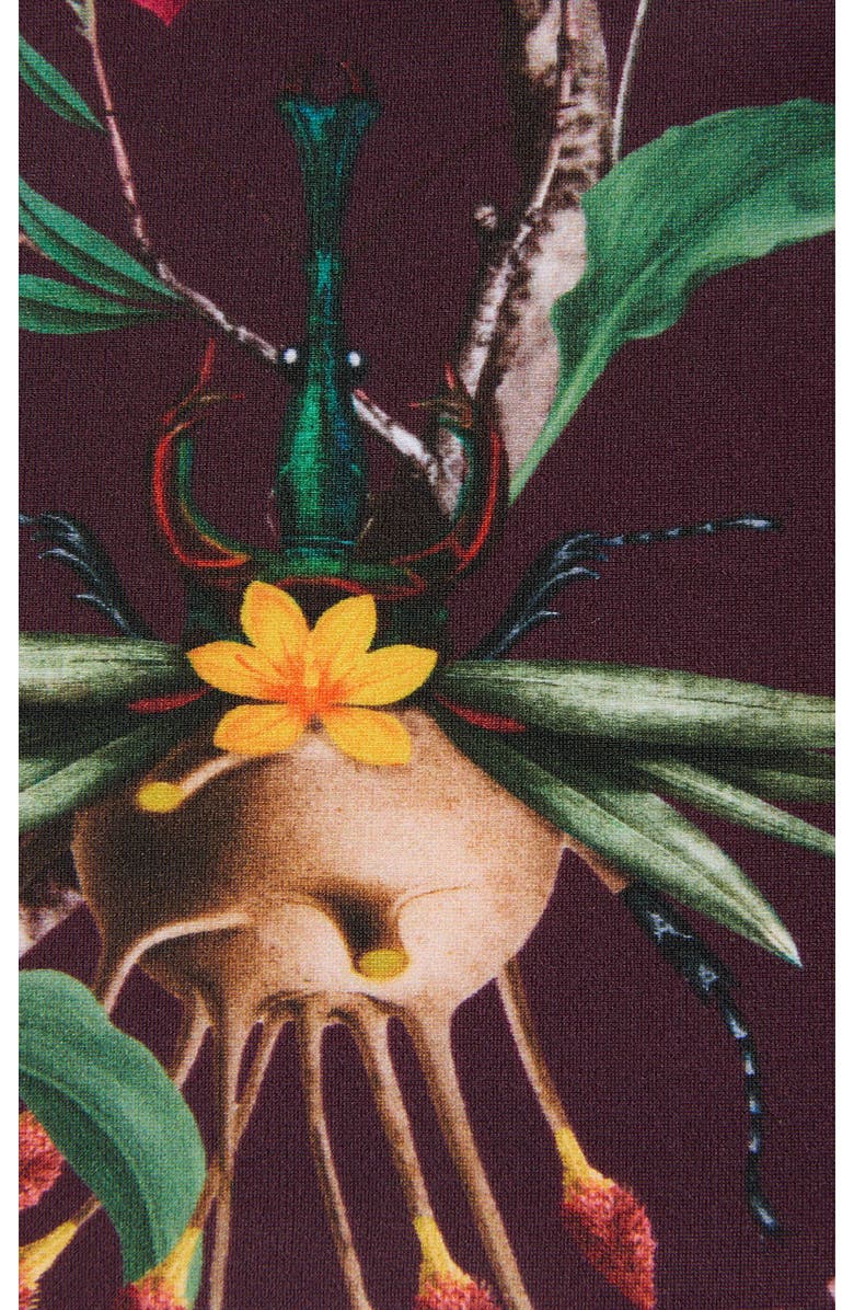 La DoubleJ Goddess Bikini Top, Alternate, color, Zooflora Mini Bordeaux