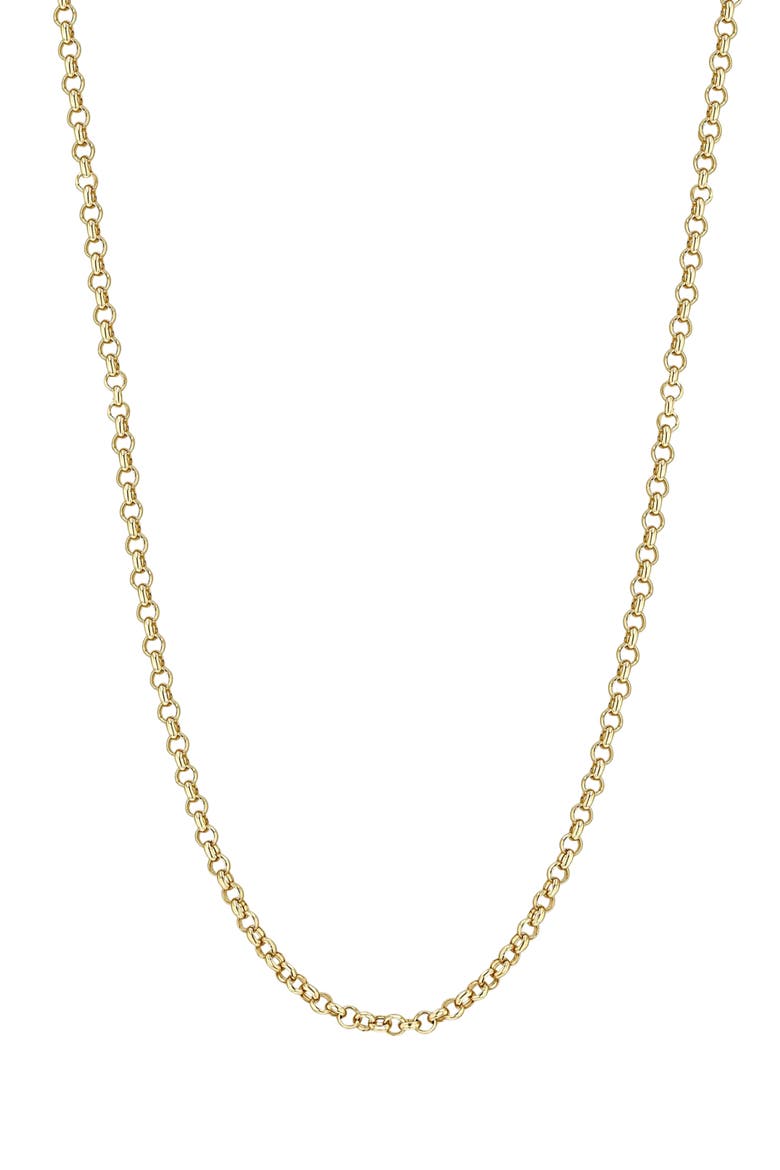 Rolo Link Chain Necklace, Main, color, GOLD