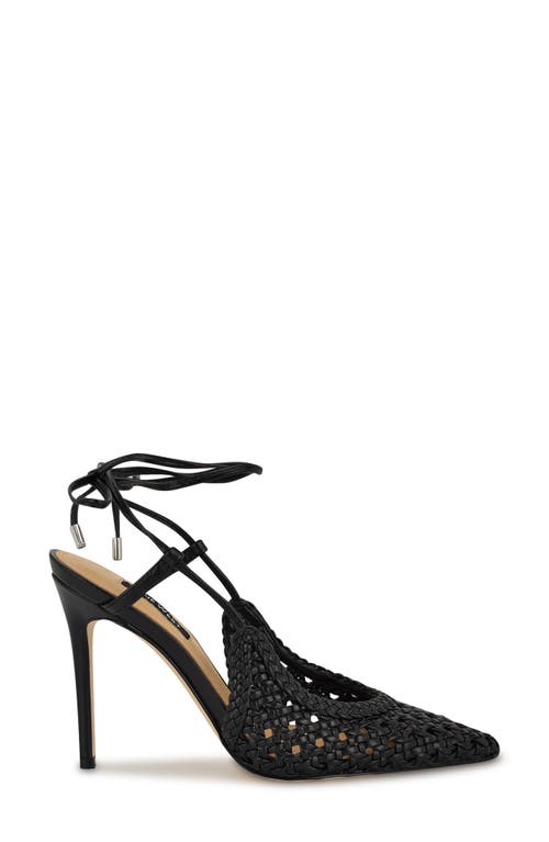 Nine West Fessla Ankle Wrap Pointed Toe Pump In Black