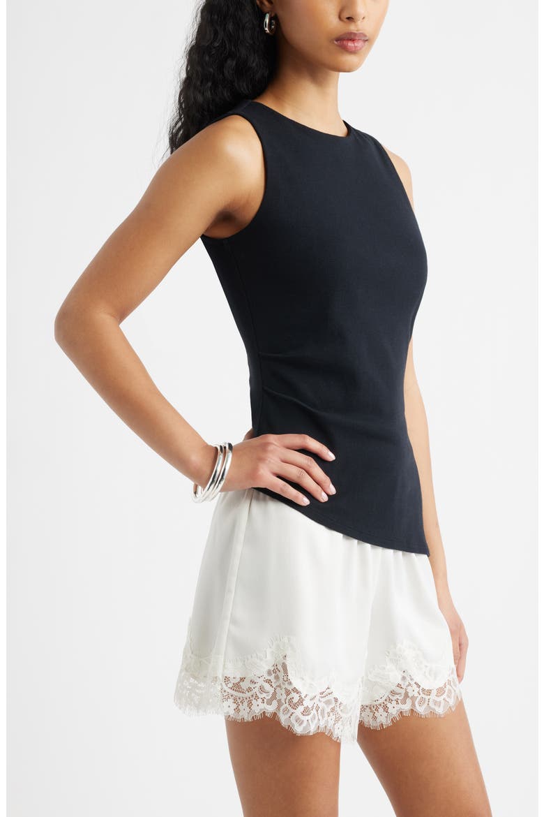 Asymmetric Rib Cotton Tank, Alternate, color, BLACK