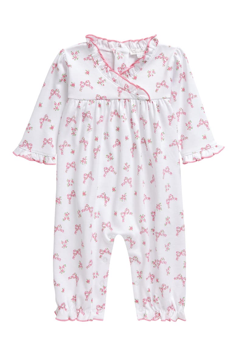 Ruffle Pima Cotton Romper, Main, color, PINK