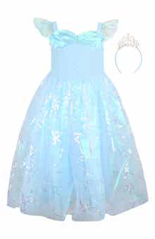 Kids' Iridescent Tulle Dress & Headband Set
