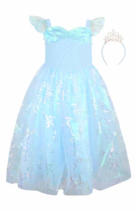 Kids' Iridescent Tulle Dress & Headband Set