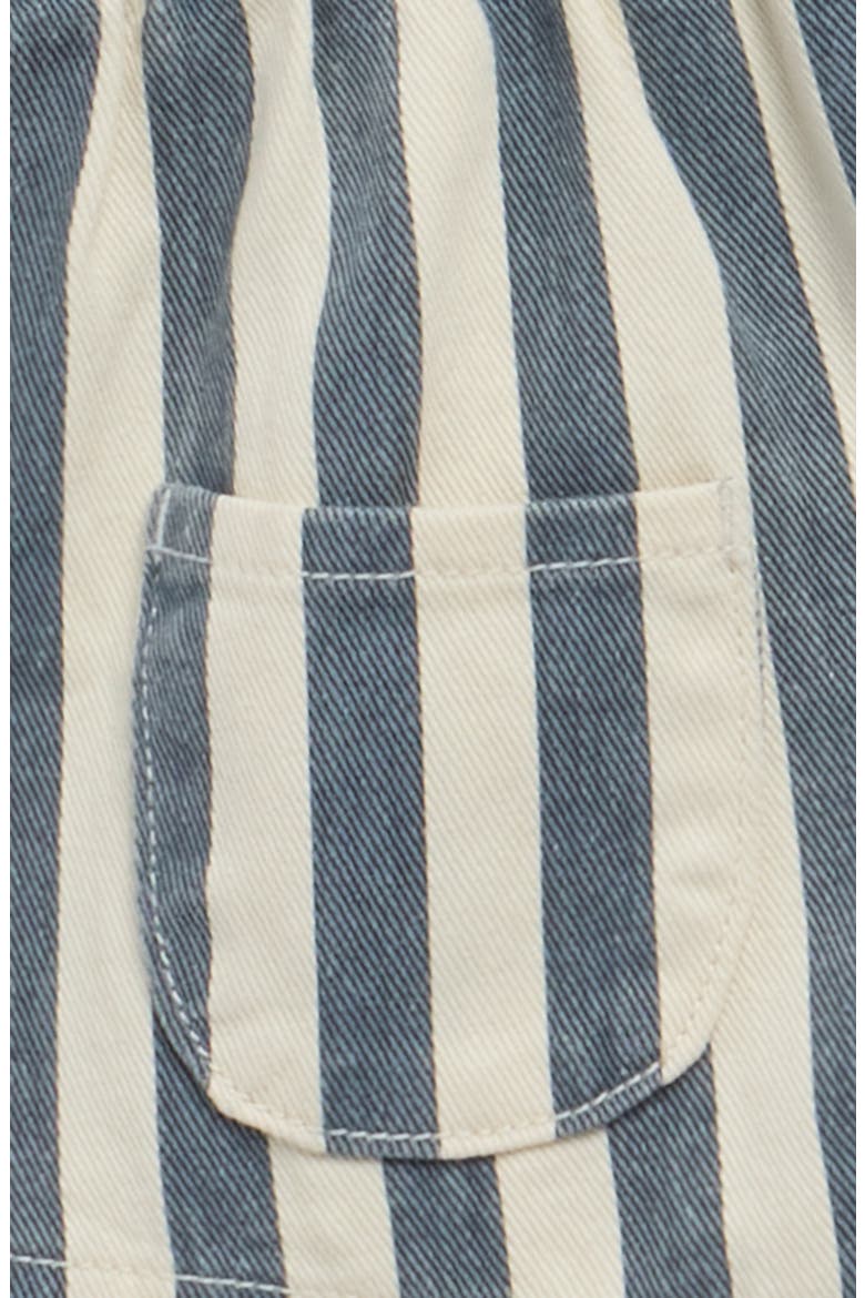 Dani Stripe Denim Romper, Alternate, color, NATURAL