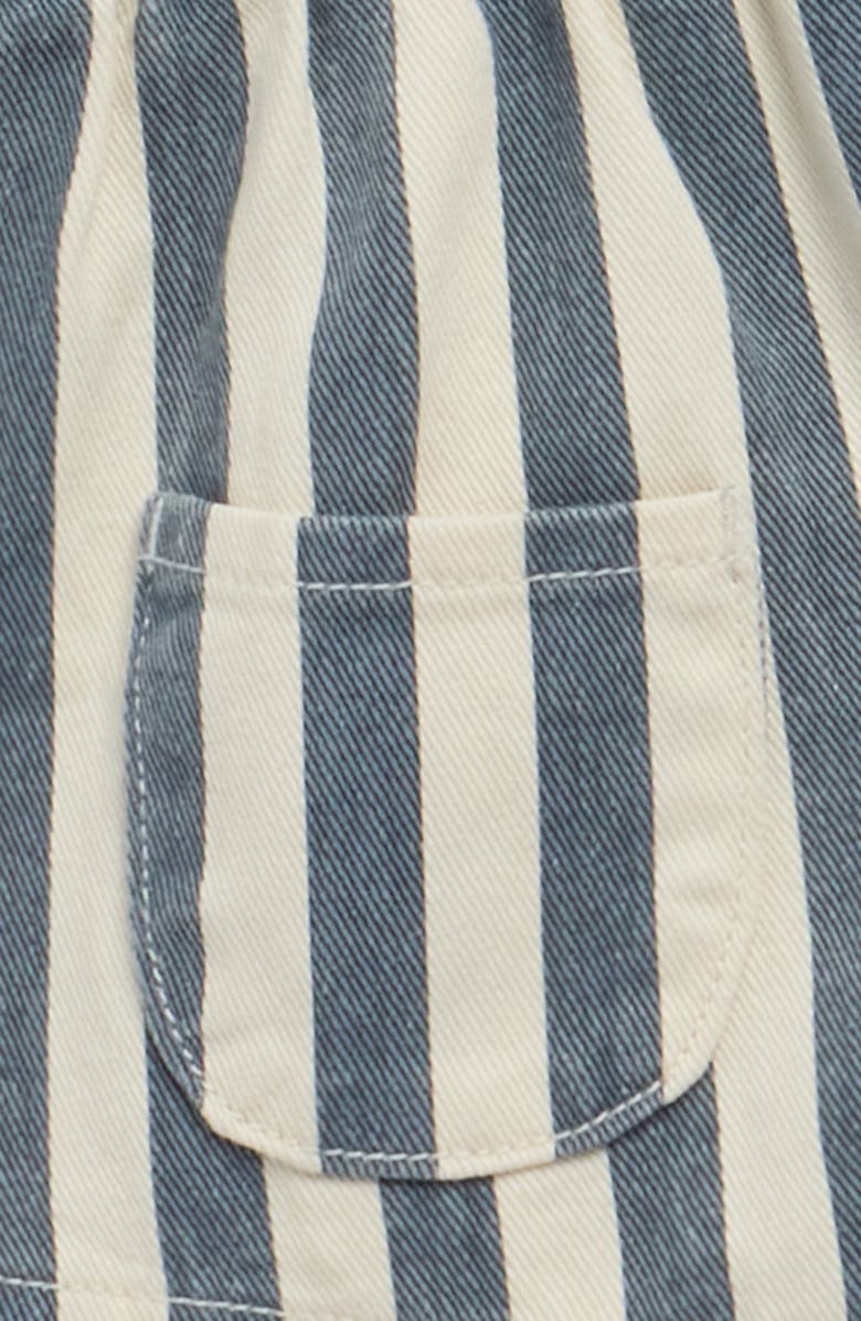 Rylee + Cru Dani Stripe Denim Romper, Alternate, color, Natural