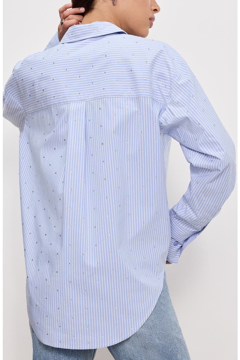 Rhinestone Poplin Shirt, Alternate, color, HOT GIRL STRIPE001