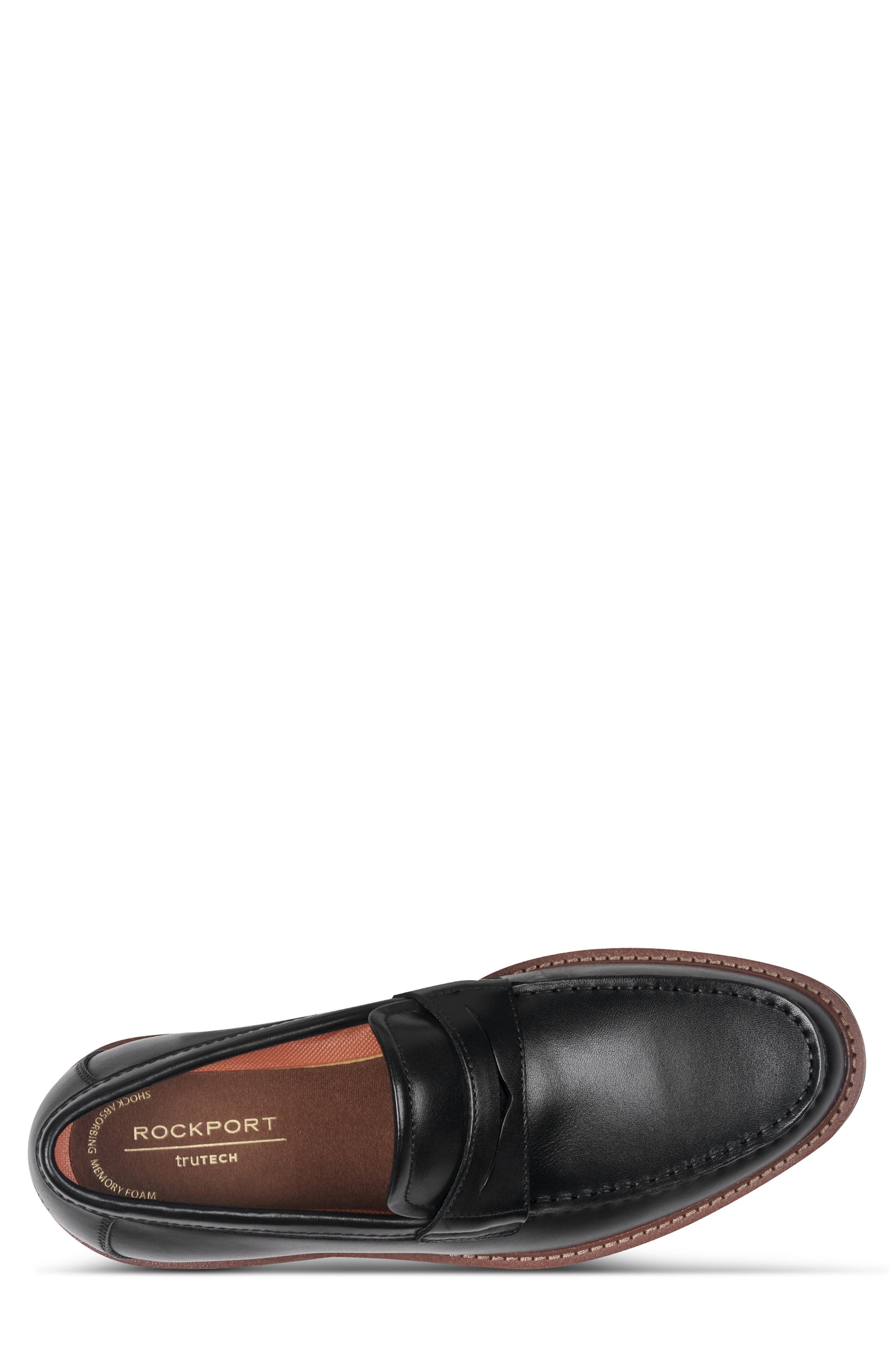 Ledger Leather Penny Loafer, Alternate, color, BLACK 001