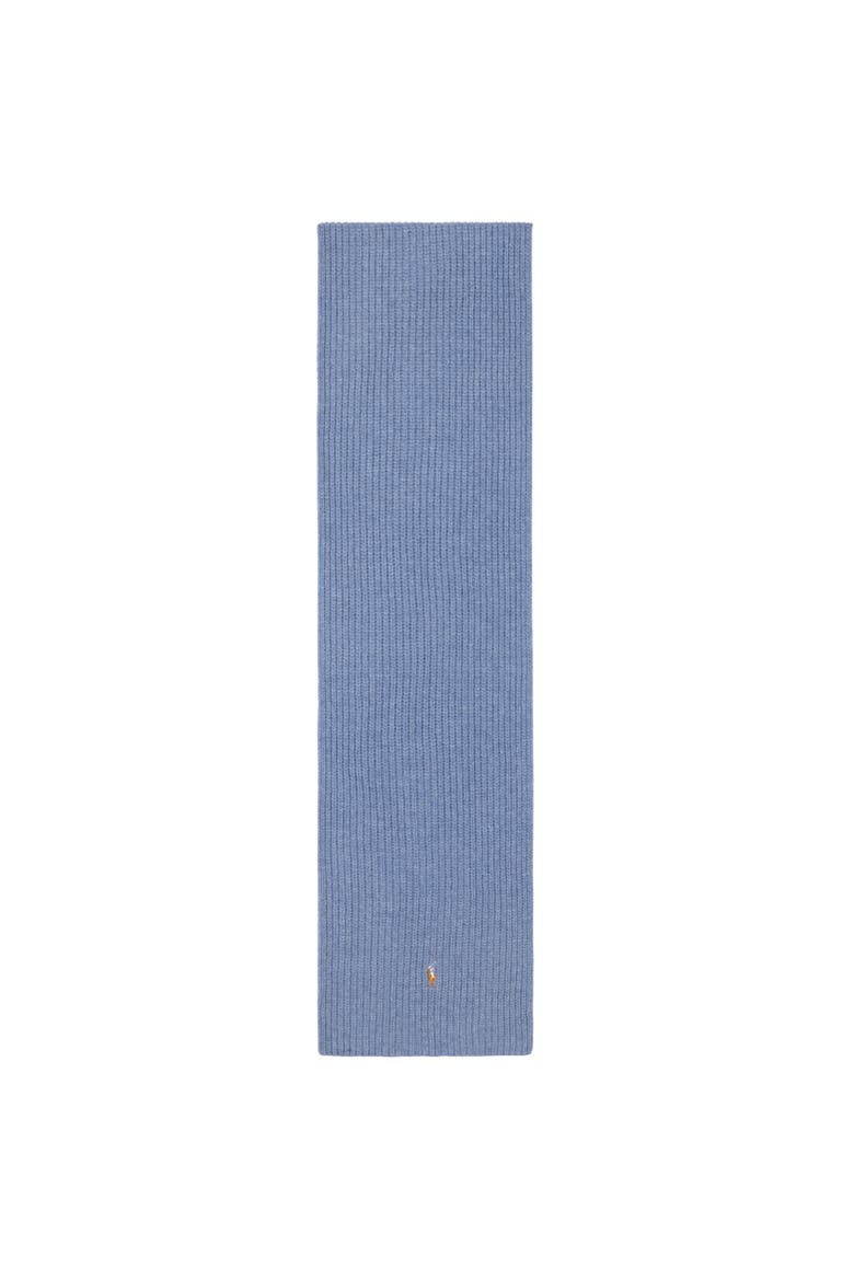 Signature Knit Scarf, Alternate, color, Bastille Blue Hthr
