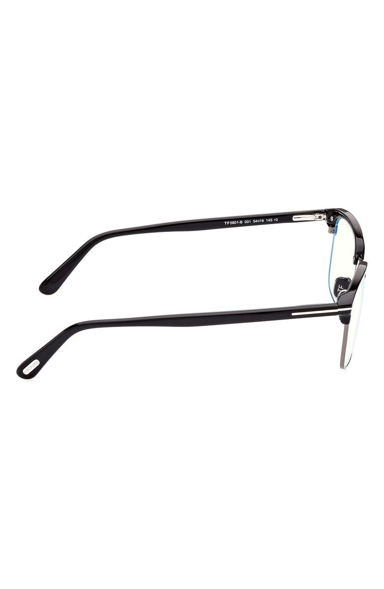 TOM FORD 54mm Browline Blue Light Blocking Glasses, Alternate, color,