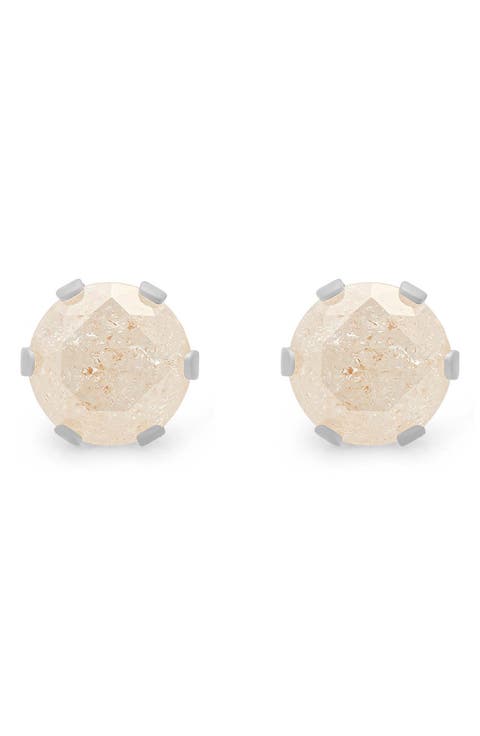 Stainless Steel Simulated Stone Stud Earrings