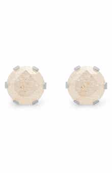 Stainless Steel Simulated Stone Stud Earrings