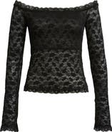 Princess Polly Mochapella Lace Off the Shoulder Top