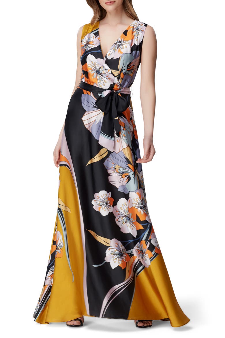 Retro Floral Maxi Dress, Alternate, color, RETRO FLORAL SWIRL
