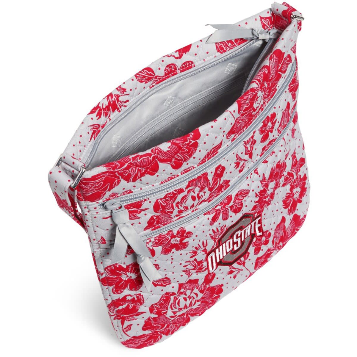 VERA BRADLEY Ohio State Buckeyes Rain Garden Triple-Zip Hipster Crossbody Bag, Alternate, color, 