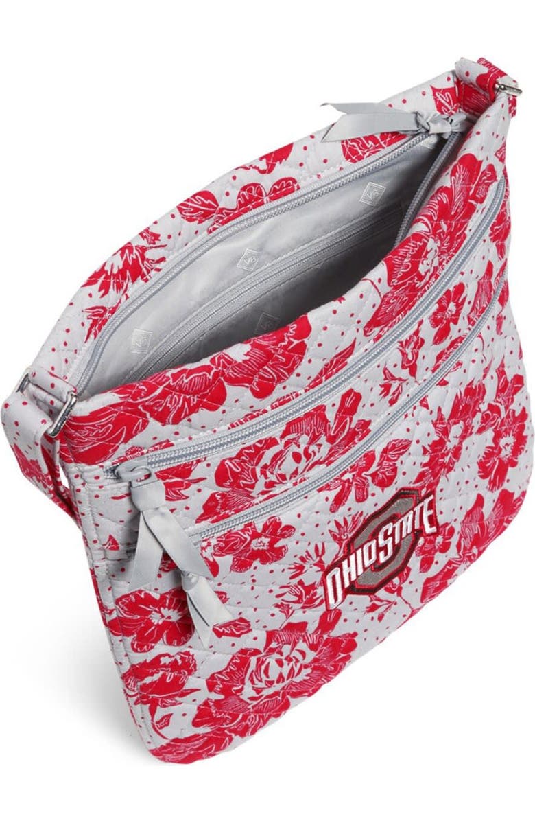 VERA BRADLEY Ohio State Buckeyes Rain Garden Triple-Zip Hipster Crossbody Bag, Alternate, color,