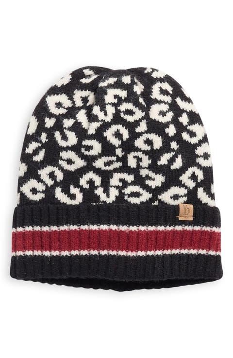 Leopard Knit Beanie