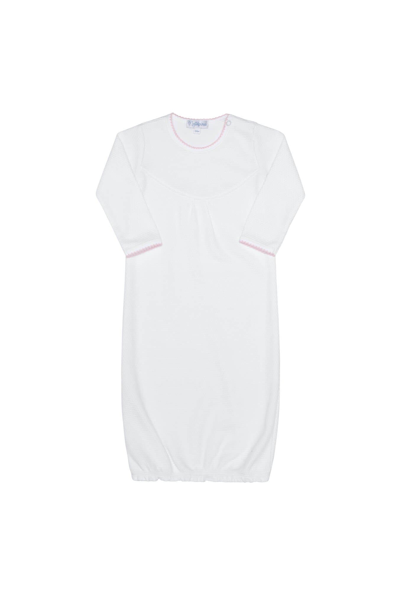 White with Pink Trim