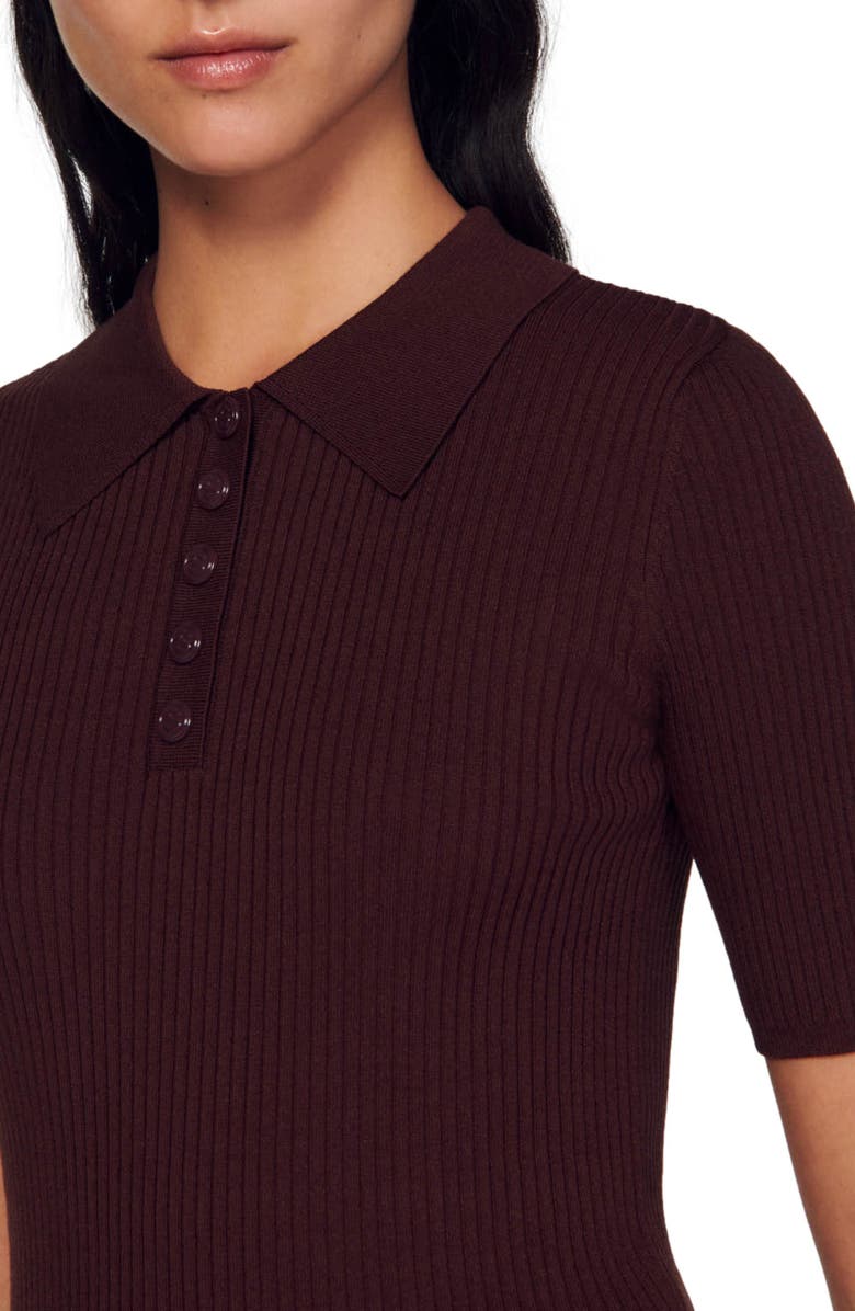 SANDRO Mileva Rib Polo, Alternate, color, 