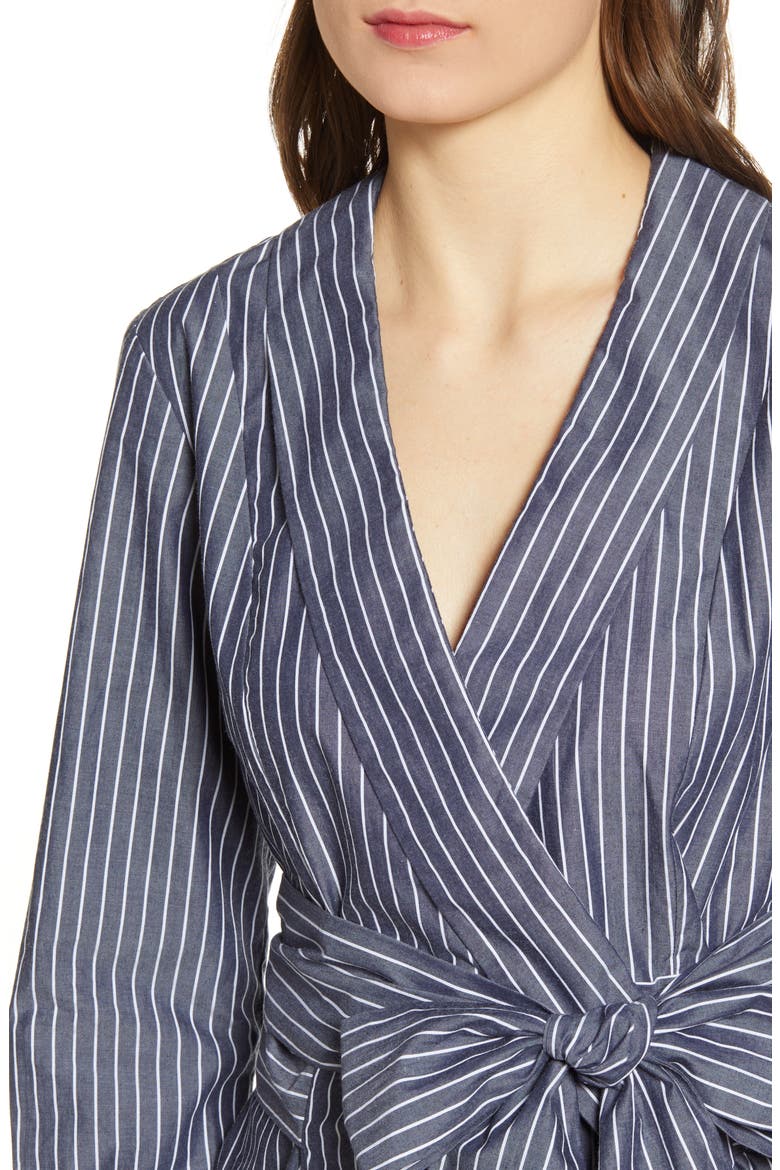 Stripe Wrap Top, Alternate, color, COMBO S