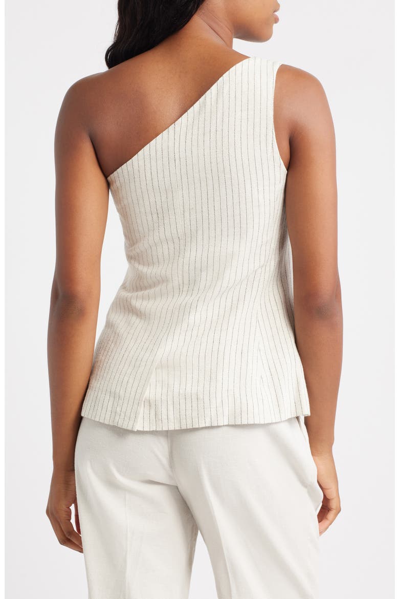 Stripe One-Shoulder Vest, Alternate, color, CREAM