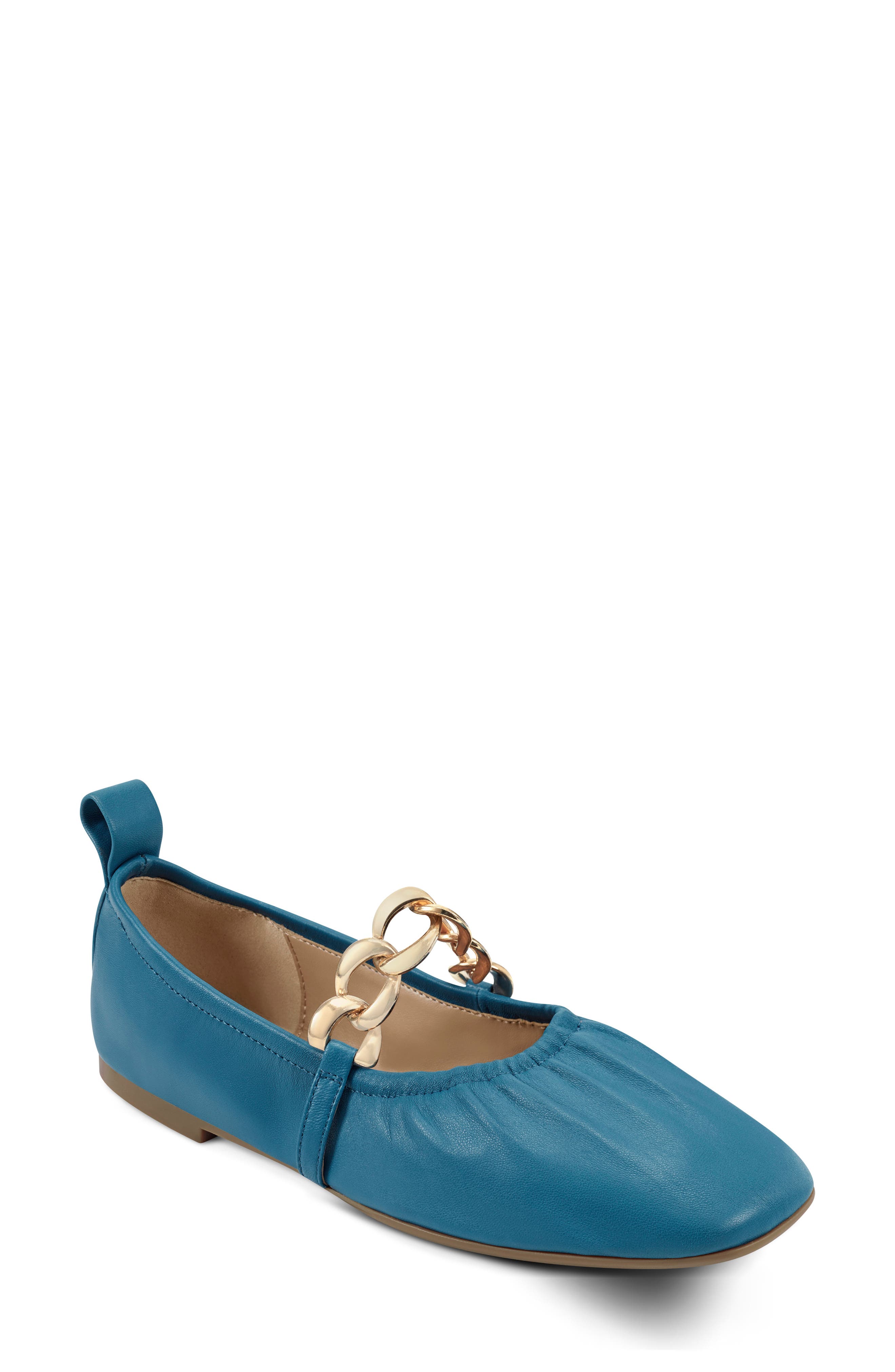 Ramen Flat, Main, color, BLUE LEATHER