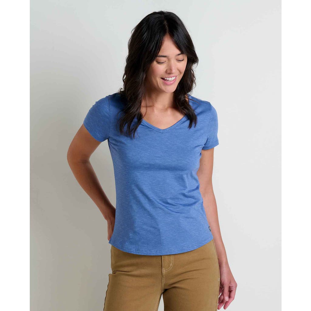 Toad And Co Toad & Co Marley Long Sleeve V-neck Tee In Blue