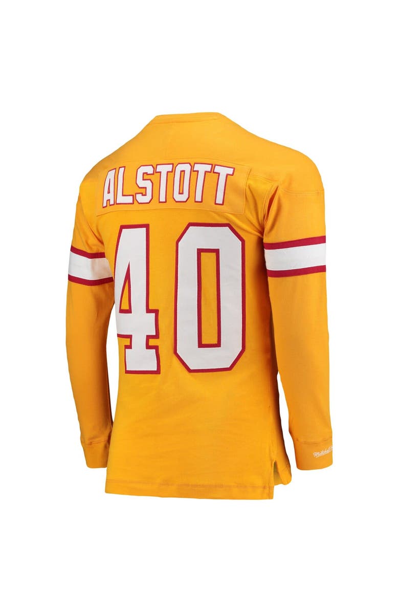 Mitchell & Ness Men's Mitchell & Ness Mike Alstott Orange Tampa Bay Buccaneers 2002 Retired Player Name & Number Long Sleeve T-Shirt, Alternate, color, 