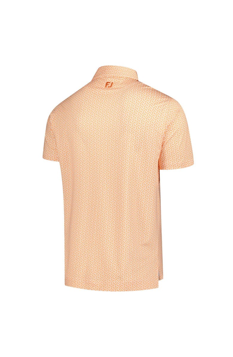 FOOTJOY Men's FootJoy  Orange Arnold Palmer Invitational Citrus Print Lisle Polo, Alternate, color, Orange