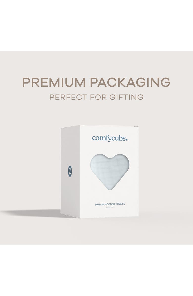 Comfy Cubs Baby Hooded Towels - Pack of 1, Alternate, color, White