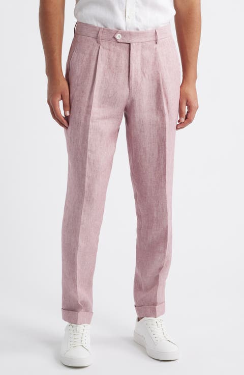 Peet Pleated Linen Dress Pants