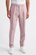 BOSS Peet Pleated Linen Dress Pants
