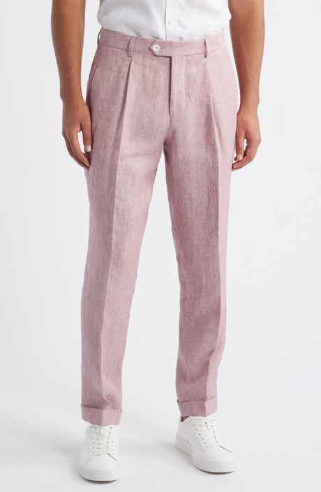 BOSS Peet Pleated Linen Dress Pants