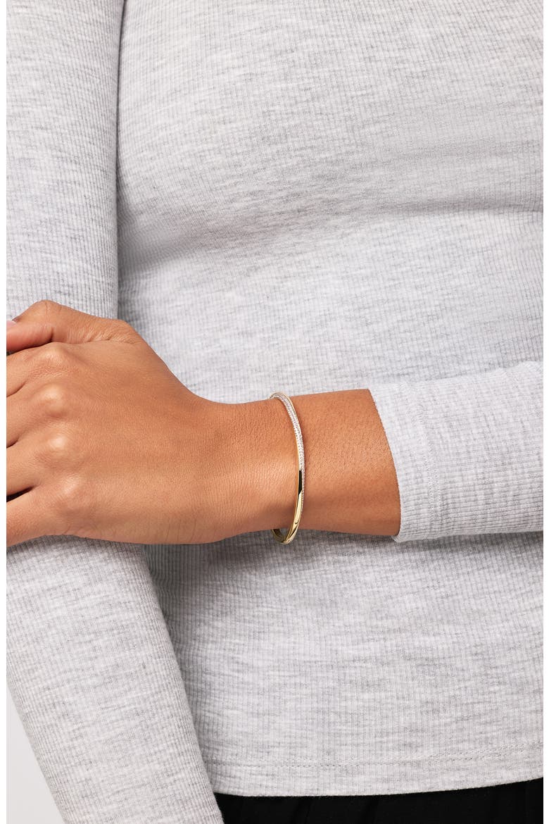 Kira Pavé Bangle, Alternate, color, GOLD / CLEAR