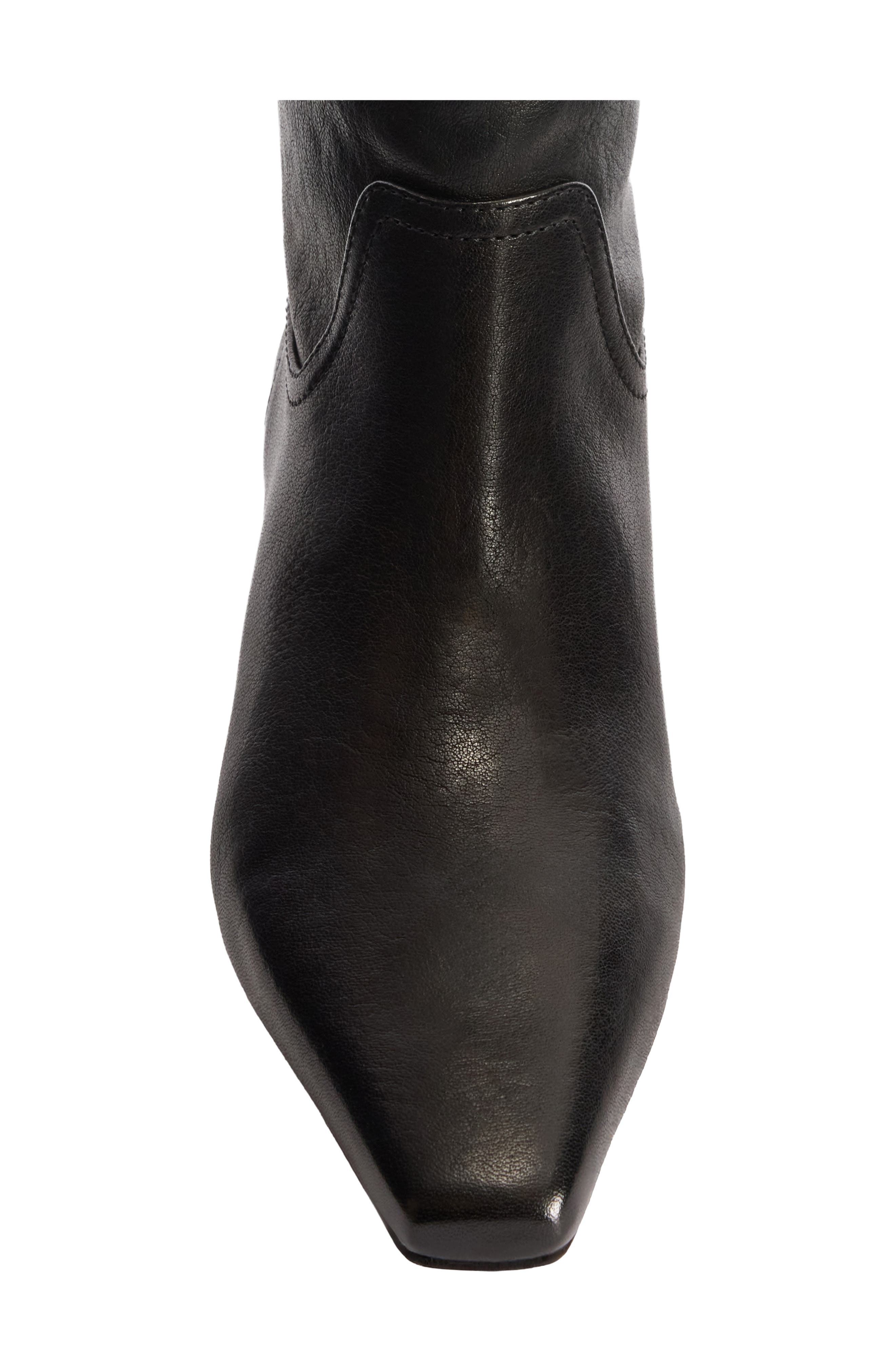 Bettina Leather Knee High Boot, Alternate, color, BLACK
