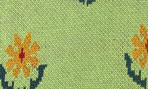 Cotton Emporium Kids' Daisy Crewneck Sweater In Green