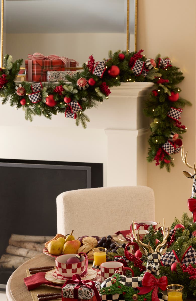 MACKENZIE CHILDS Merry Christmas Illuminated Garland, Alternate, color, Green