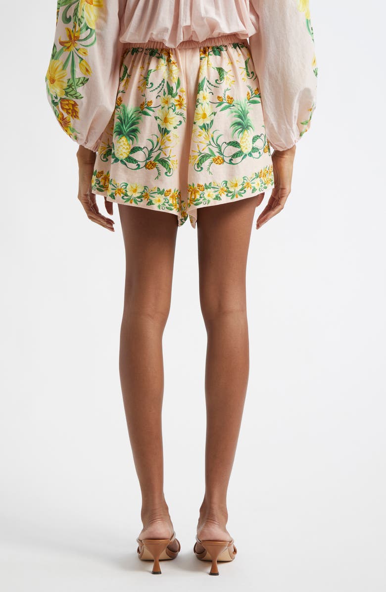 FARM Rio Botanical Beauty Tie Waist Shorts, Alternate, color, Pink