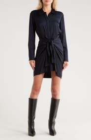 A.L.C. Mia Satin Mini Shirtdress
