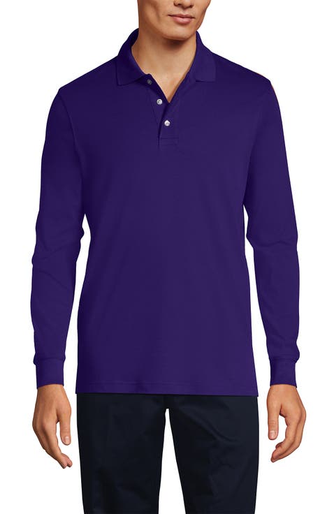 School Uniform  Long Sleeve Interlock Polo Shirt