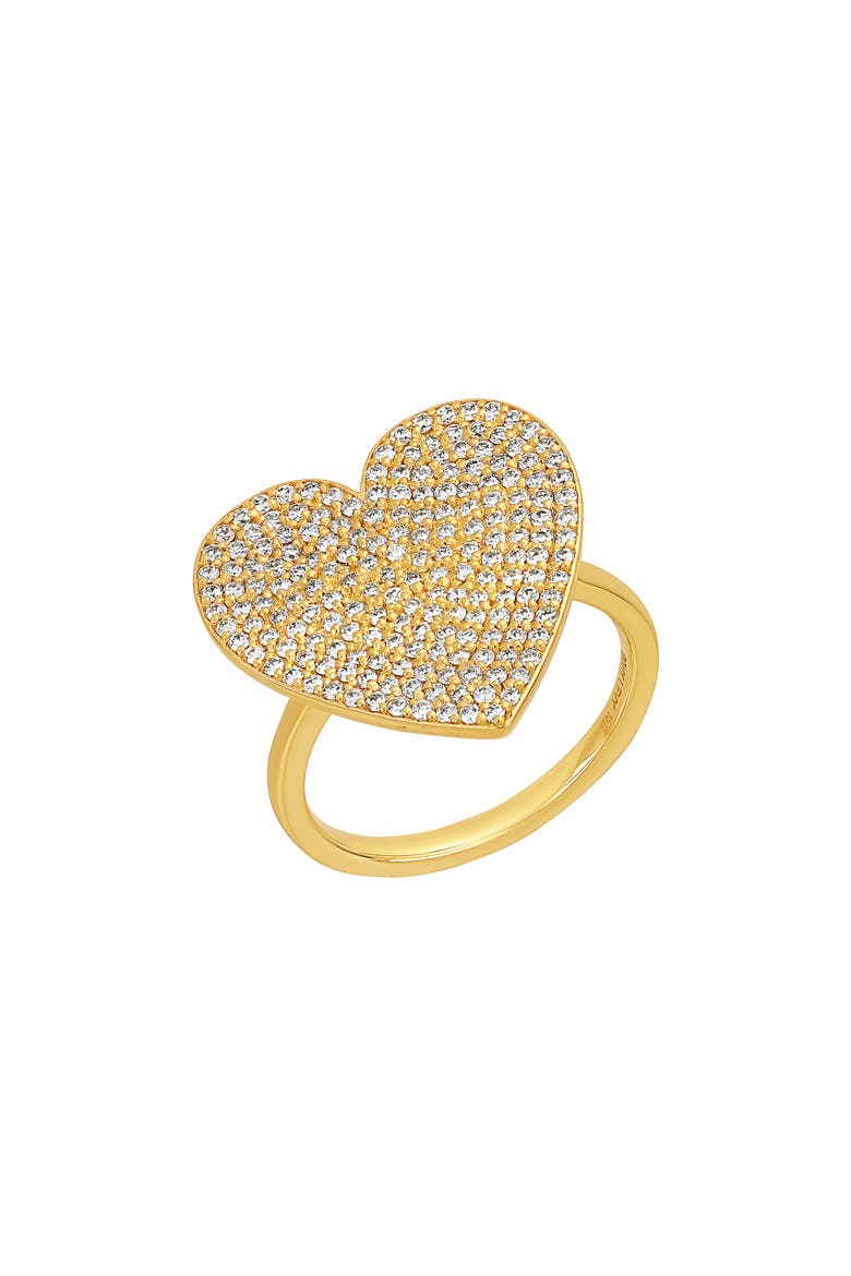 Icon Pavé Diamond Heart Ring (Nordstrom Exclusive), Main, color, YELLOW GOLD