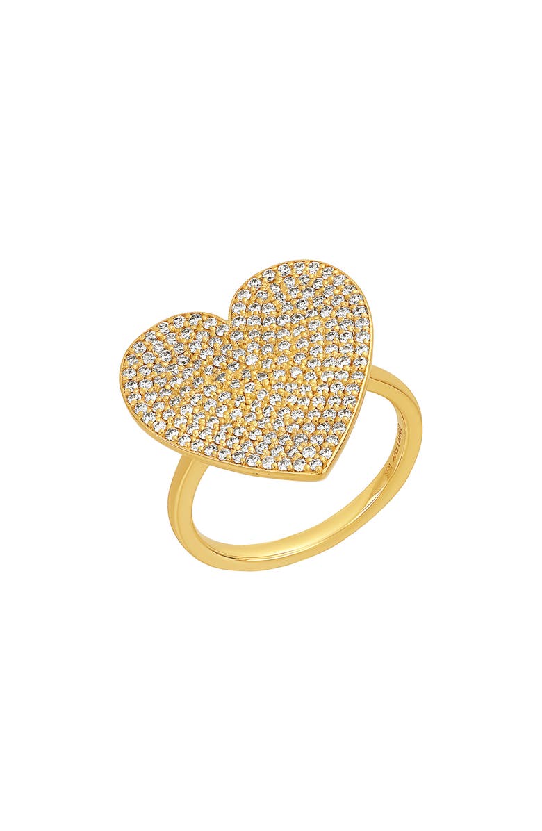 Bony Levy Icon Pavé Diamond Heart Ring, Main, color, Yellow Gold