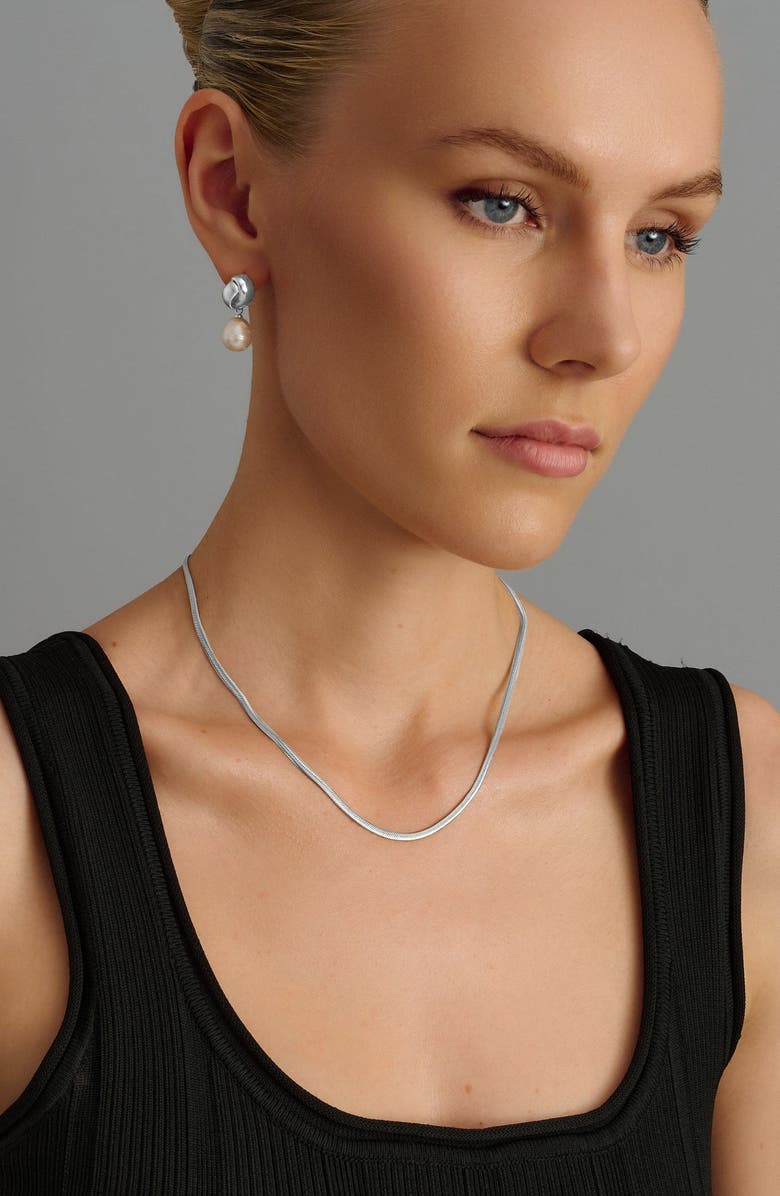 Nialaya Snake Chain Necklace, Alternate, color, Silver