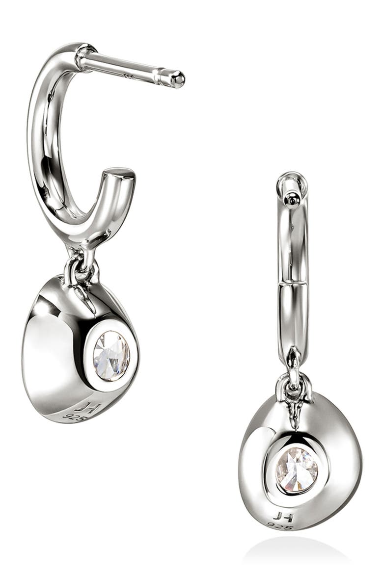 JH Lovestruck™ Hoop Earrings, Sterling Silver, Lab-Grown Diamonds, 1.5TCW, Alternate, color, SILVER