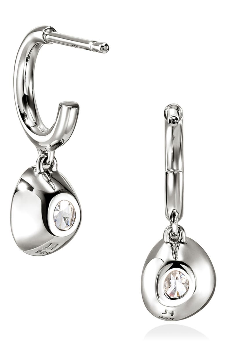 John Hardy Lovestruck<sup>™</sup> Lab Grown Diamond Hoop Earrings, Alternate, color, Silver
