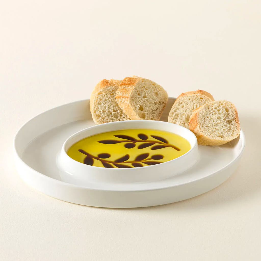Uncommon Goods Olive Oil And Vinegar Dipping Tray In White